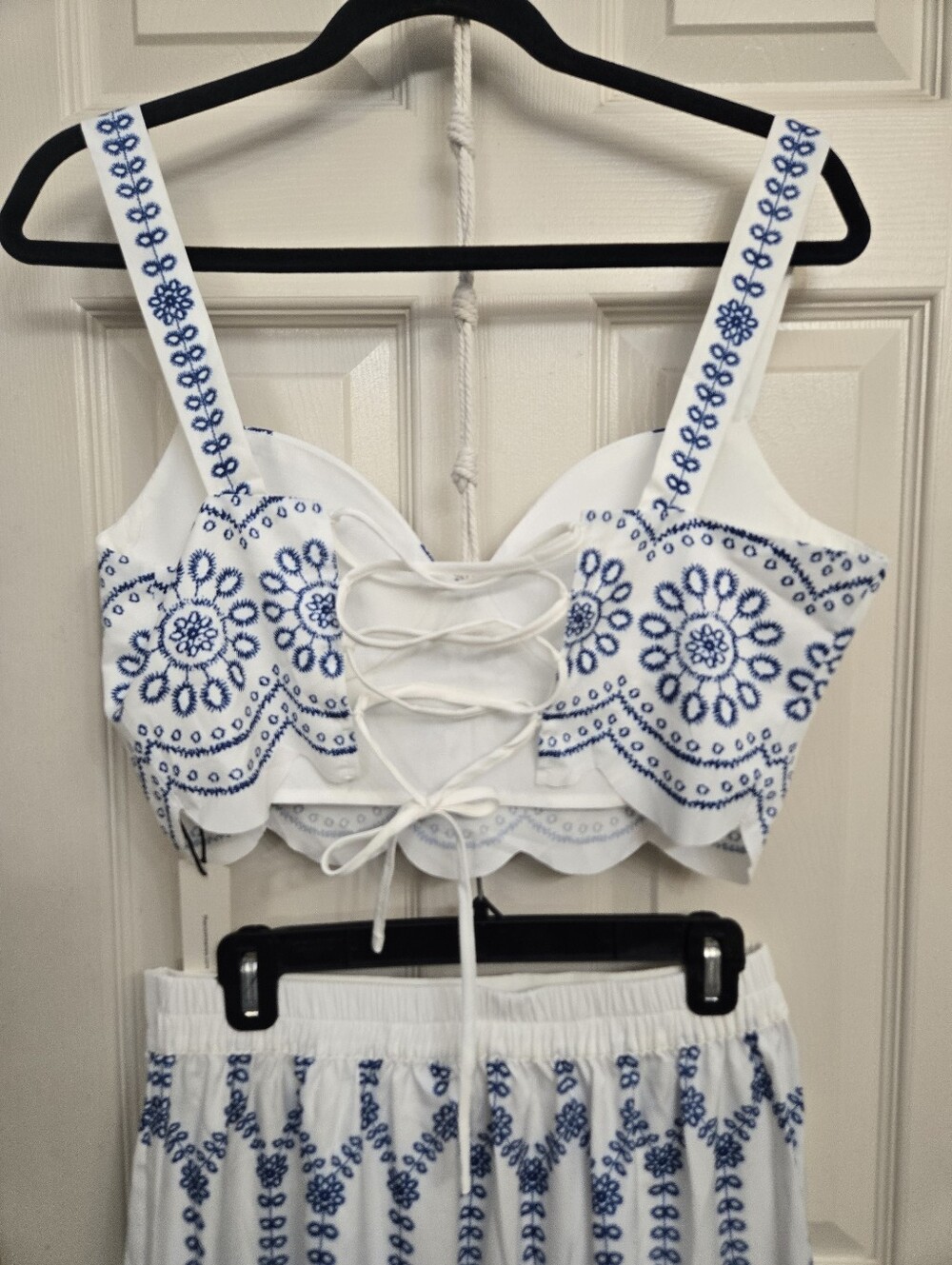 🌟SOLD🌟 NWT Commense Printed Sleeveless Tie Back Maxi Skirt Set, Large - Picture 11 of 13